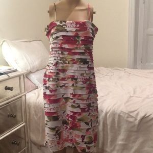 White and Pink Floral Dress